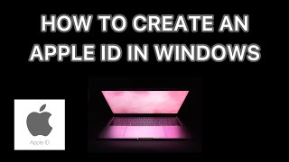 How To Create A New Apple ID In Windows 10 8 Or 7 [upl. by Meeks]