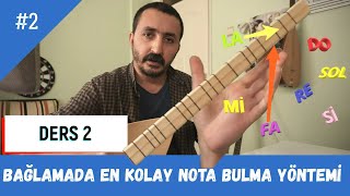 Ders 2 Kısa Sap Bağlama Üzerinde Notaların Yerleri Nasıl Bulunur En kolay Yöntem [upl. by Garry]