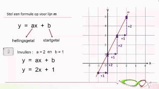 Wiskunde  Formule bij lineaire grafiek [upl. by Lamprey717]