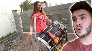 THIS GIRL PLAYS DHOL AMAZING [upl. by Tailor]