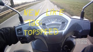 Kymco New Like 125i 2018  Top Speed Acceleration POV Test Drive [upl. by Enitsua]