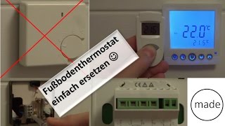 Raumthermostat für Fußbodenheizung  austauschen  anschließen [upl. by Isaak]