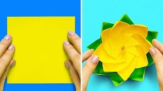 13 SEMPLICI IDEE PER FARE ORIGAMI DI CARTA [upl. by Anahgem]