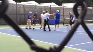 Bernard Tomic and Victor Troicki in Heated Exchange With Washington Police Officer [upl. by Sabino242]