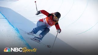 2018 Winter Olympics Breaking down Elizabeth Swaneys ski halfpipe run  NBC Sports [upl. by Esiled]