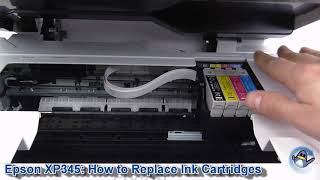 Epson Expression Home XP345 How to ReplaceChange Ink Cartridges [upl. by Ettenawtna]