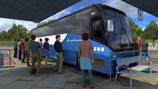 Greyhound Bus Mod Drive  Bus Terminal Mod  American Truck Simulator [upl. by Heimlich40]