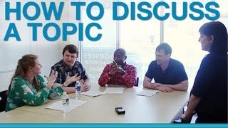 How to discuss a topic in a group [upl. by Nnaeirrac]