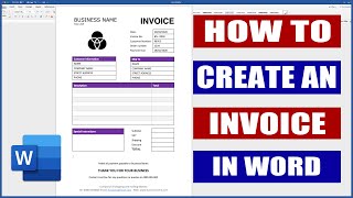 How to Create an Invoice in Word  Microsoft Word Tutorials [upl. by Yecnay81]