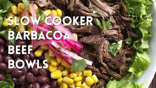 Slow Cooker Barbacoa Beef Bowls  Kevin Is Cooking [upl. by Elahcim]