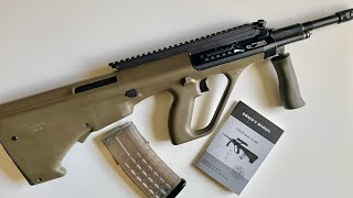 Unboxing  Steyr AUG OD Green  556  Ext Rail [upl. by Edia]