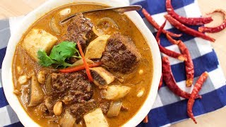 Beef Massaman Curry Recipe มัสมั่นเนื้อ  Hot Thai Kitchen [upl. by Oria111]