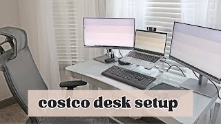 Costco Tresanti SIT STAND Adjustable Height Desk Setup  Working From Home [upl. by Griswold]