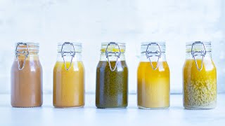 Five 5MINUTE Homemade Salad Dressings Quick amp Easy [upl. by Alyaj42]