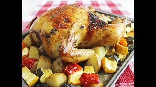 Pollo relleno con vegetales al horno [upl. by Hsihsa]