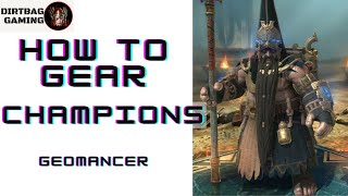 HOW TO GEAR GEOMANCER  Raid Shadow Legends Gear Guide [upl. by Anabahs848]