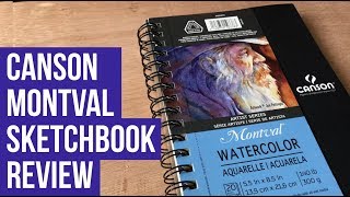 Canson Montval Sketchbook Review  Watercolor Paper 300gsm [upl. by Elocn]