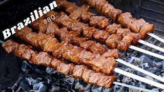 Brazilian bbq churrasco brasileiro street food recipe [upl. by Jayson86]