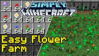 Easy Flower Farm Tutorial  Simply Minecraft Java Edition 117118 [upl. by Moir]