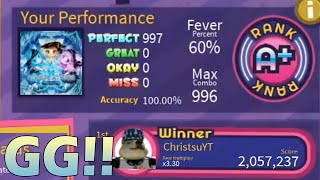 ALL PERFECT Roblox Robeats  Staring at stars Normal No miss Rank A [upl. by Analim]