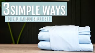 3 Simple Ways to Fold a Bed Sheet Set  Judi the Organizer [upl. by Raamaj]