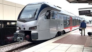 Riding TEXRail Downtown Fort Worth TampP Station to DFW Airport Terminal B Station [upl. by Blinni]