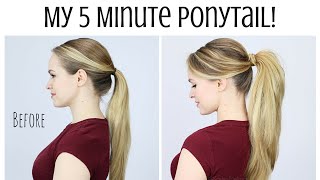 My 5 Minute Ponytail Routine  KayleyMelissa [upl. by Laon967]