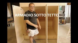 ARMADIO GUARDAROBA SOTTO TETTO diy FAI DA TE tutorial [upl. by Gnourt]