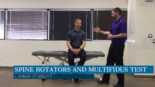 Spine Rotators and Multifidus Test [upl. by Magdalene]