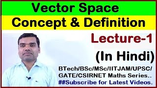 Vector Space  concept and definition in Hindi Lecture 1 [upl. by Nivek]