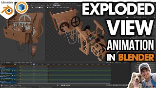 How to Create an EXPLODED VIEW ANIMATION in Blender [upl. by Juni]