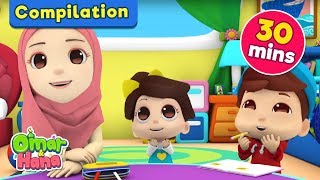 Compilation 30 MINUTES Alif Ba Ta  Nasheed for Kids  Omar amp Hana [upl. by Nevins]