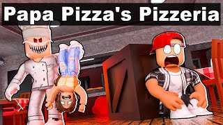 ROBLOX ESCAPE PAPA PIZZAS PIZZERIA HORROR OBBY [upl. by Ahsiryt281]