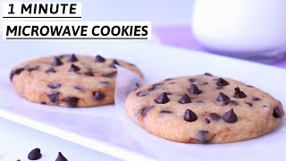 1 MINUTE Microwave Chocolate Chip Cookie  Easiest Cookie Recipe  Top Tasty Recipes [upl. by Bernita]