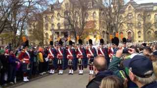 HD  Notre Dame Marching Band Step Off March to the Stadium  Fight Song HD Version [upl. by Valentina712]