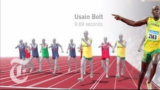 London Olympics 2012  Usain Bolts Gold in the 100 Meter Sprint  The New York Times [upl. by Mcgannon178]