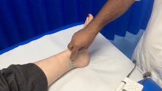 How to check for the posterior tibial pulse using a Doppler [upl. by Atinuahs352]