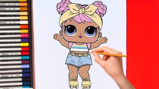 How to draw a LOL doll step by step  LOL Surprise Doll [upl. by Nella]