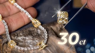 Making A Stunning Necklace with 30 CARATS of Diamonds [upl. by Alben]