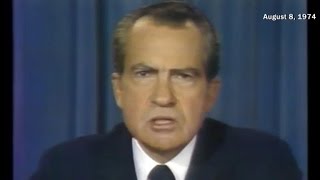 CBS News vault 1974 Nixon resignation [upl. by Lonnard]