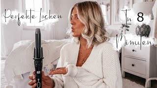 PERFEKTE LOCKEN IN NUR 8 MINUTEN I SELBSTROTIERENDER LOCKENSTAB [upl. by Suolhcin]