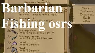 GUIDE how to do Barbarian Fishing  osrs Old School Runescape [upl. by Koffman]