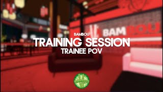 Bambou Training  Trainee POV Roblox [upl. by Morehouse757]