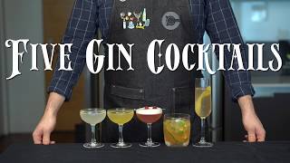 The 5 Easiest GIN Cocktails to Make at Home [upl. by Kieger956]