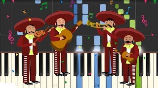 Las Mañanitas  Traditional Mexican Birthday Song Piano Tutorial Synthesia [upl. by Aremaj]