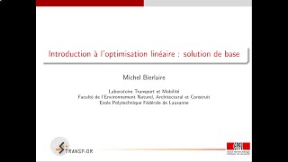 Introduction à loptimisation linéaire  solution de base [upl. by Marcile868]