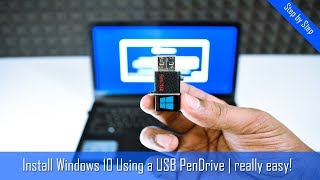 How to Install Windows 10 From USB Flash Drive Complete Tutorial [upl. by Ycats25]