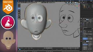 Blender Modeliser un visage  tête  FR [upl. by Neirual817]