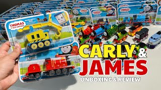 JAMES amp CARLY LA GRÚA PUSH ALONG  THOMAS Y SUS AMIGOS TRENES A TODO VAPOR  Unboxing amp Review [upl. by Mairem]