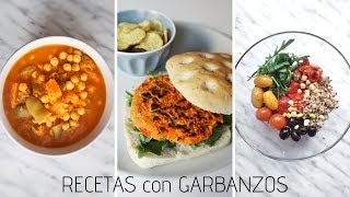 Qué cocinar con GARBANZOS  3 recetas fáciles [upl. by Chaffin]